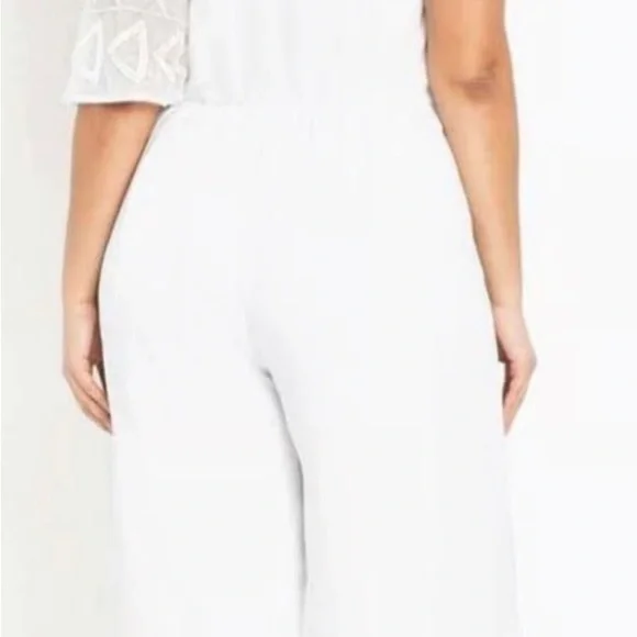 NWT Bridal Eloquii White One Shoulder Jumpsuit - Picture 12 of 14